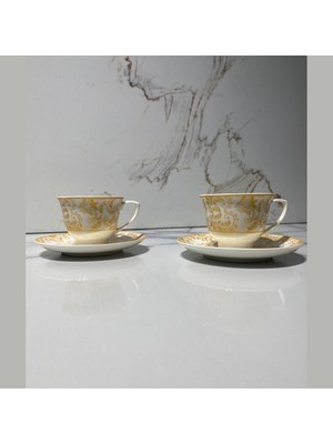 DM Porselen Dmporselen Sılk Road Coffee Set 2'li Kahve Fincan Takımı
