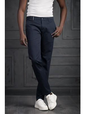 Slimfit Küçük Armürlü Yazlık Pamuklu Gabardin  Pantolon