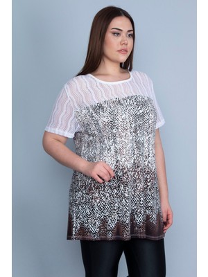 Şans Kadın Kemik Roba Dantelli Bluz 65N23354