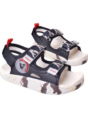 Vicco Siyah Phylon Sandalet Erkek Çocuk Düz Topuklu Rahat Kullanım İçin Tasarlanmış