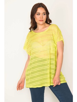 Kadın Sarı Dantel Bluz