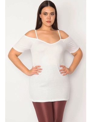 Şans Kadın Kemik Askılı İnce Viskon Bluz 65N33691