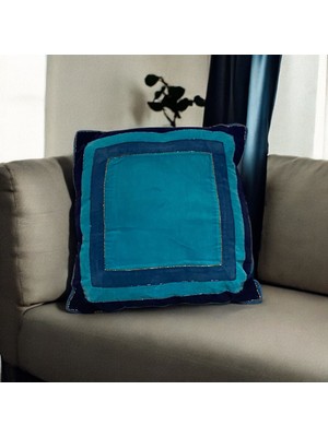 Mavi Dekoratif Kırlent Yastık