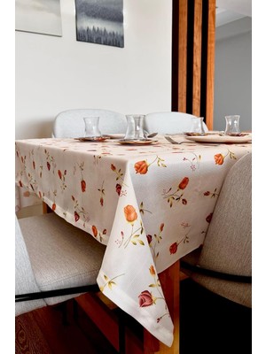 & Laurel Baskılı Yıkanabilir Masa Örtüsü Mutfak Bahçe Piknik Masa Örtüsü (140 x 200)