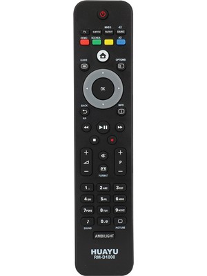 Huayu Kl Phılıps RM-D1000 Smart/ambılıght Tuşlu Lcd-Led Tv Kumandası Blisterli (4 - ARS4586-9495