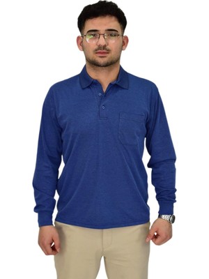 Erkek Büyük Beden Mevsimlik Polo Yaka Sweatshirt 1-6830 BGL-ST04415