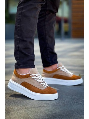 Erkek AYAKKABIKB-005 Kuback Vizon Taba Süet Bağcıklı  Günlük Erkek  Ayakkabı