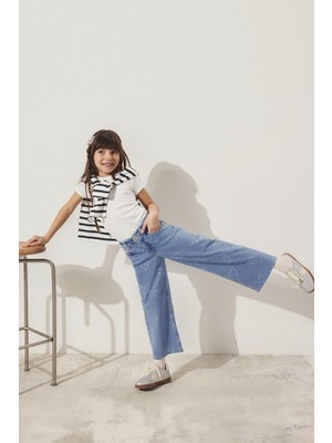 Mavi M7010036-89486 Kız Çocuk Lorı Lt Heart Print Denim Jean Pantolon