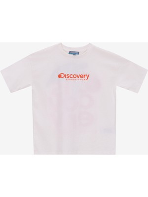 Discovery Expedition Baskılı Kırık Beyaz Erkek Çocuk T-Shirt D5SB-TST3250