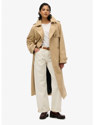 Superdry Bej Kadın Normal Trençkot W5011871A