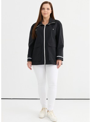 Selen Siyah Kadın Trençkot 25YSL9458-BB