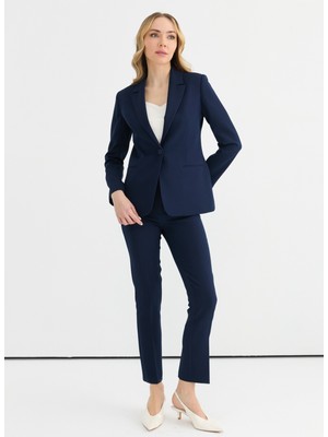 Selen Standart Lacivert Kadın Ceket 25YSL1448