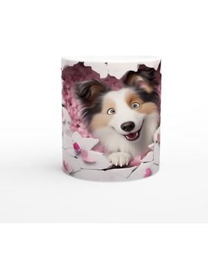 Wisdom Rain Aşkla Bakan Sevimli Köpek Temalı Baskılı Kupa Bardak