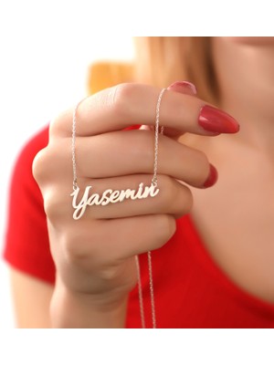 Hom Silver Jewelry 925 Ayar Gümüş Kişiye Özel Isimli Kadın Kolye