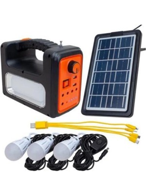 Farissu 212 Premium RT-902 Güneş Enerjili Solar Şarjlı Bluetoothlu Aydınlatma Fener Seti Plastik Malzeme