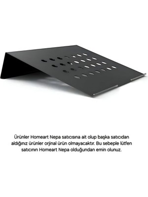 Online Çarşınız Metal Laptop Standı Yükseltici Siyah Renkli Modern Tasarım Evinize Değer Katar