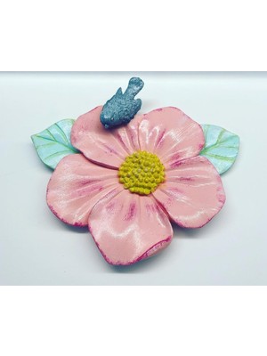 Morlalem Üzerinde Kuşlu Çiçek Silikon Kalıp K-1140, Polyester Taş Tozu Alçı Kalıbı