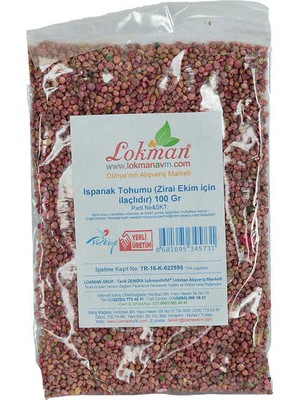 Ispanak Tohumu (Zirai Ekim Için Ilaçlıdır) 100 gr Paket