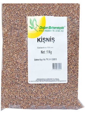 Kişniş Doğal Tane 1000 gr Paket