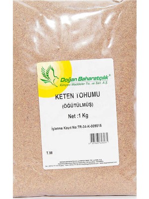 Keten Tohumu Öğütülmüş Doğal 1000 gr Paket