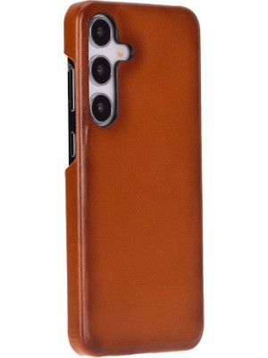 Galaxy S25 Uyumlu, Hakiki Deri, El Yapımı Arka Kapak, Gölgeli Taba