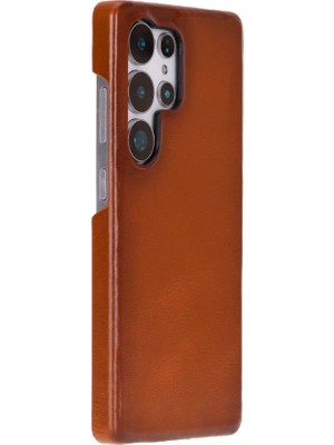 Galaxy S25 Ultra Uyumlu, Hakiki Deri, El Yapımı Arka Kapak, Gölgeli Taba