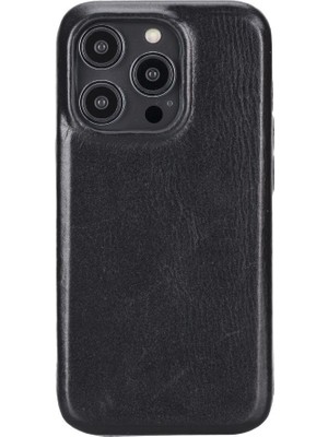 14 Pro Uyumlu Deri Arka Kapak Rock Rst1