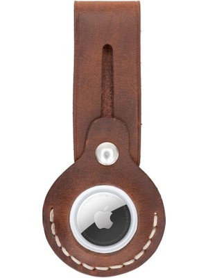 Airtag Uyumlu Deri Anahtarlık Beta Aa2 Taba