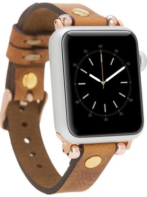  Watch Uyumlu Deri Kordon 38-40-41MM Gt G19 Taba