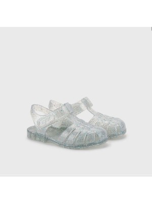 Igor S10329-386 Clasica Cristal Multi Glitter Gri Simli Kız Çocuk Sandalet