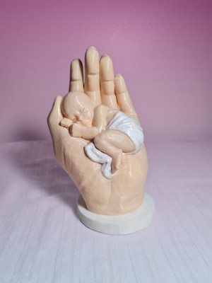 Eselya 3D Anne -Bebek /baby Shower/anneler Günü Hediyesi/ Happy Mom’s Day Figür /biblo /15CM /FANART