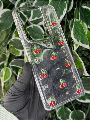 Xiaomi Redmi 13 Kalpli / Kurdeleli / Kirazlı Simli Kılıf