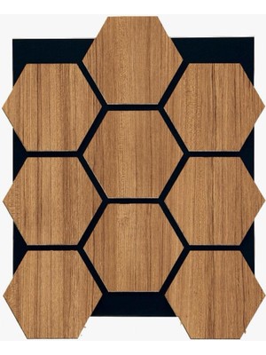 65 cm  x 80 cm  Mdf Altıgen Akustik Keçeli Duvar Kaplama Paneli (0,5m²)