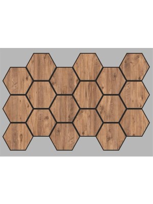 55 cm  x 87 cm  Jr.altıgen Mdf Akustik Keçeli Duvar Paneli (0,5m²)
