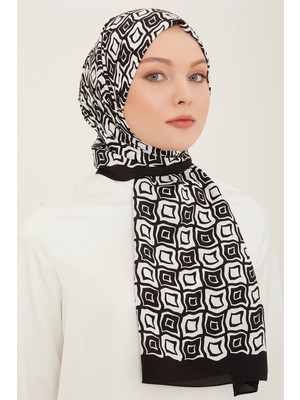 Armine Trend Defne Şal 5763 - 01 Siyah - Beyaz