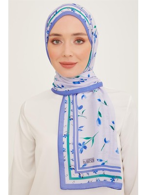 Armine Trend Şal Lila Karma Çiçek Desen 10008 - 14