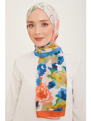 Armine Trend Şal 10001 - 02 Kiremit - Mavi