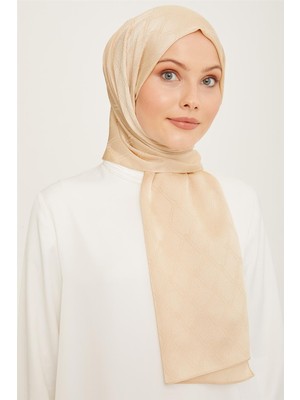 Armine Trend Jan Jan Krem Monogram Desenli Jakar Şal 6 - 3129