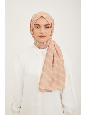 Armine Trend Pure Bej Zincir Desen Şal 16 - 23013
