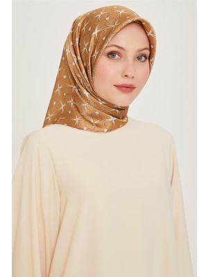 Armine Monogram Desenli Sura Saf İpek Eşarp 9207D 01 05