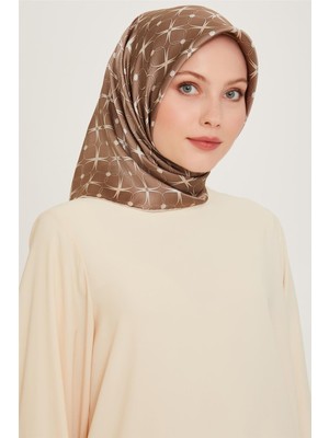 Armine Monogram Desenli Sura Saf İpek Eşarp 9207D 01 31