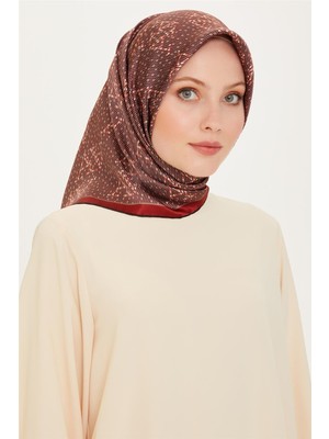 Armine Monogram Desenli Twill Saf İpek Eşarp 9228D 01