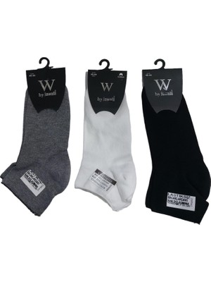 3'lü Lastiksiz Tiyabet Bambu Erkek Patik Çorap Asorti 40-44