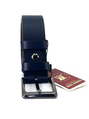 Saraç 1103 24K 3,5 cm Erkek Kot Kemer Lacivert