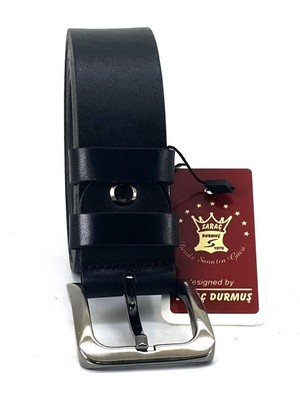 Saraç 1109 24K 3,5cm Erkek Büyük Beden Kemer Siyah