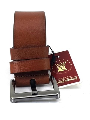 Saraç 1106 24K 4,5 cm Erkek Kot Kemer Taba