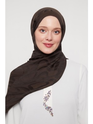 Acı Kahve Soyut Desen Grazia şal