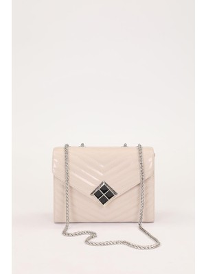 Vizon Rugan Baklava Toka Detay Omuz Çantası