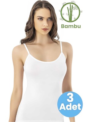 Tezzgelsin Kadın 3'lü Ip Askılı Bamboo Atlet