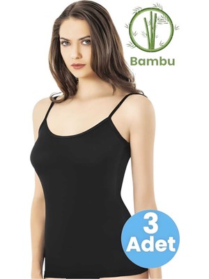 Tezzgelsin Kadın 3'lü Ip Askılı Bamboo Atlet